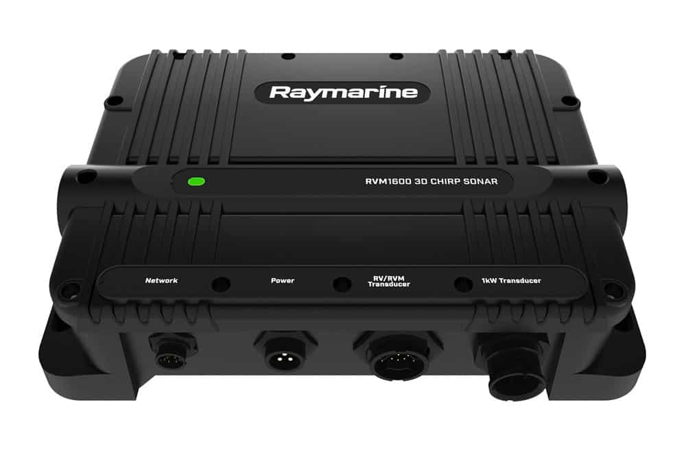 De RVM1600 is een separaat gemonteerde sonaroplossingsmodule voor de Axiom-displays van Raymarine.