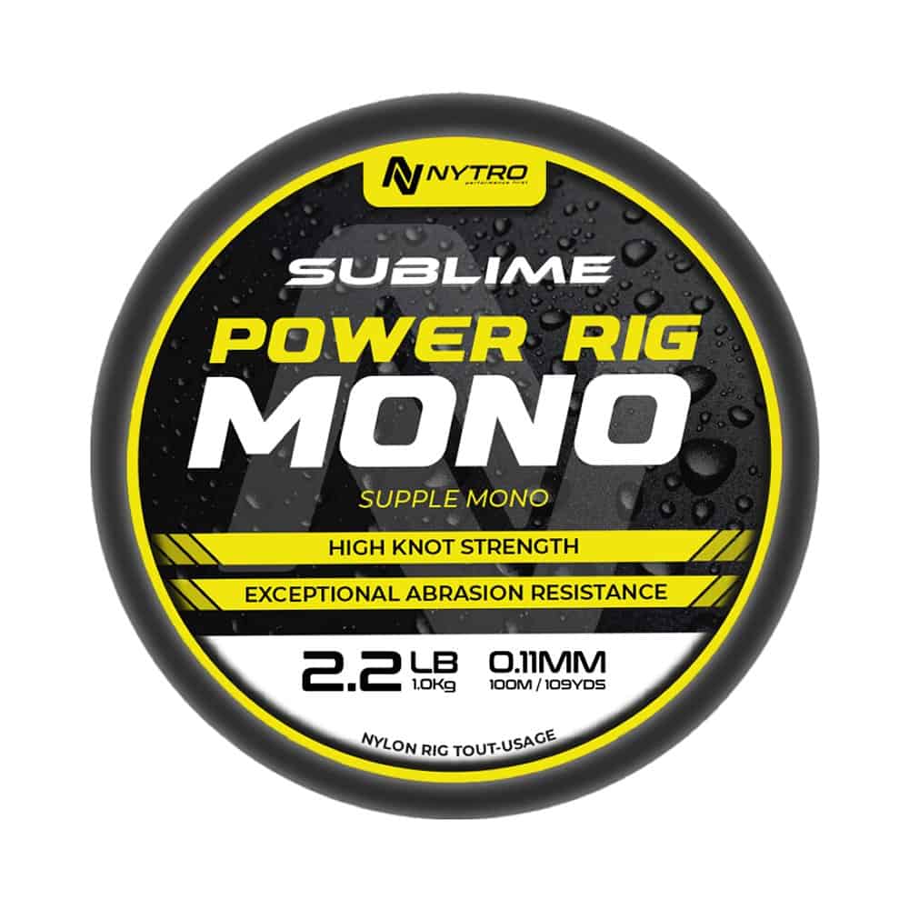 De soepele Nytro Sublime Power Rig Mono is uitstekend knoopbaar, het heeft een nauwkeurige diameter en het is slijtvast.