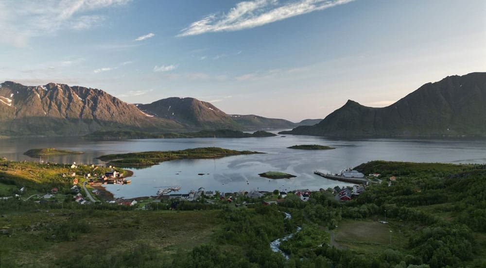 Uitzicht over het fjord.