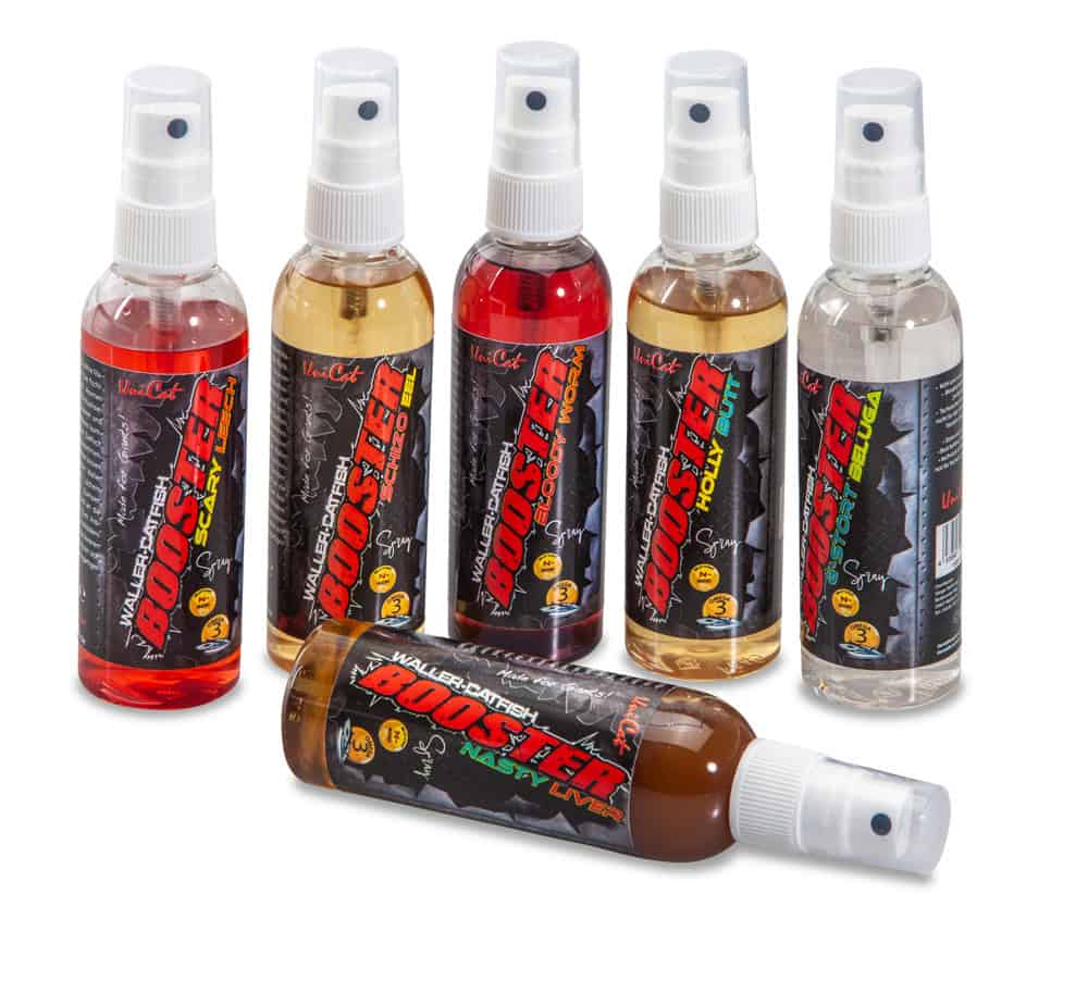 De UniCat Boosters Sprays zijn beschikbaar in de flavours Angry Squid, Bloody Worm, G-Stört Beluga, Holly But, Nasty Liver, Scary Leech en Schizo Eel.