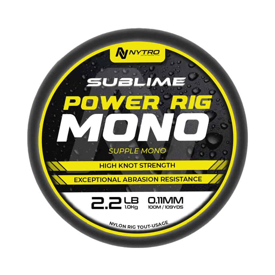 Het duurzame, soepele Nytro Sublime Power Rig Mono is een hightech monofilament met een nauwkeurige diameter.