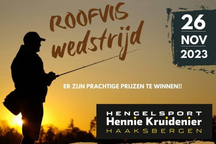 Zondag 26 november is het weer zover. Dan organiseert Hengelsport Kruidenier haar roofvis-koppelwedstrijd.