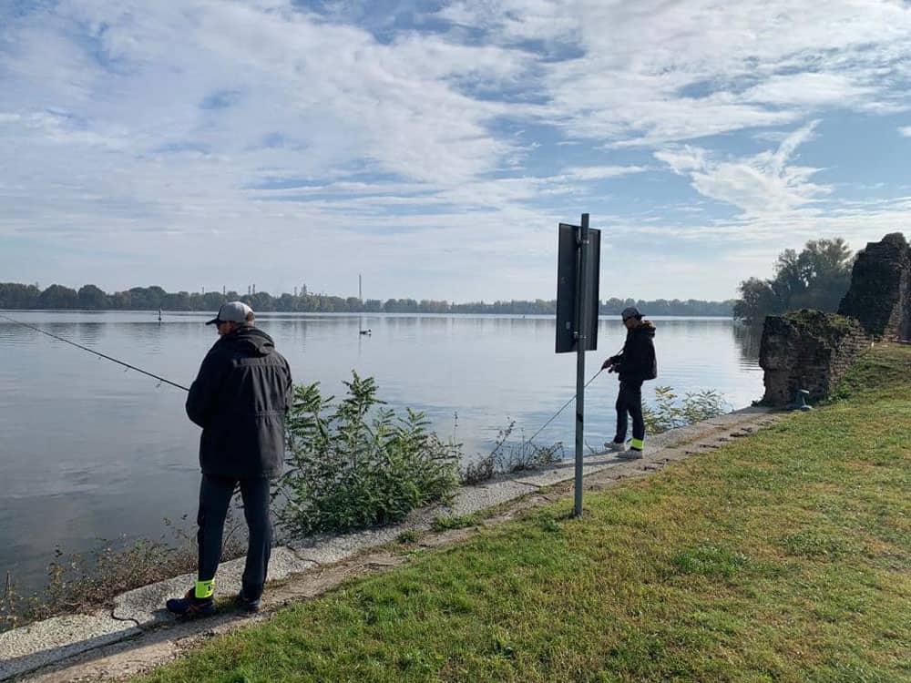 WK Streetfishing. vissers in actie.