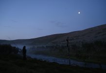 Zalmvissen in de wildernis van Finnmark